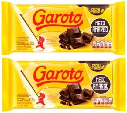 GarotoChocolate Tabletes (Meio Amargo, 2 Pack)