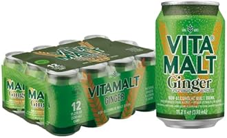 Vitamalt Ginger, Non-Alcoholic Malt Drink, 11.2 Oz Can (Pack of 12)