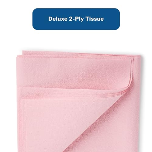 McKesson Drape Sheets [100 Count] Disposable Sheet for Bed, Massage, Exam, Medical, 2-Ply Tissue, Latex-Free, 40 x 48 in, Mauve - Thumbnail 2