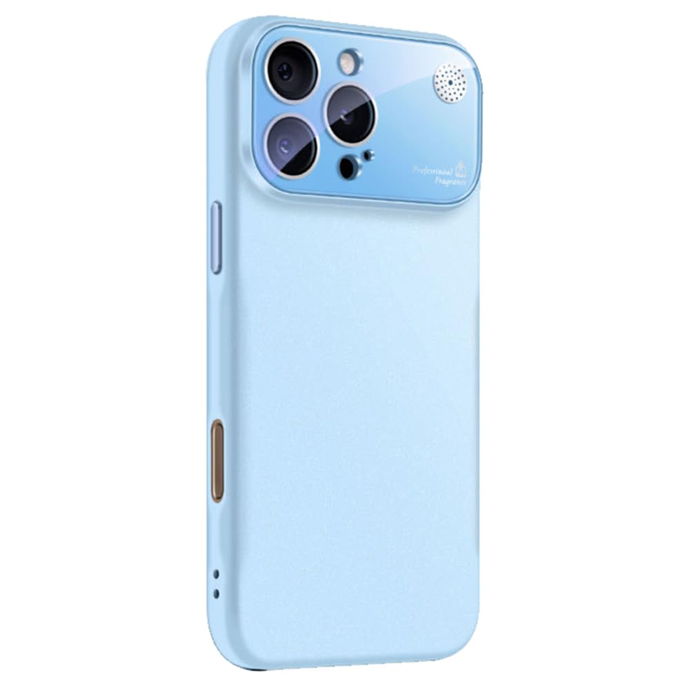 Coque iPhone 17 Pro Max fine en silicone souple bleu avec protection de caméra