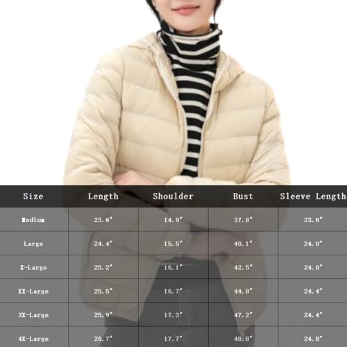 Puff Jackets for Women Lightweight Long Sleeve Zip Up Down Coat 2025 Fall Quilted Outwear with Hood2