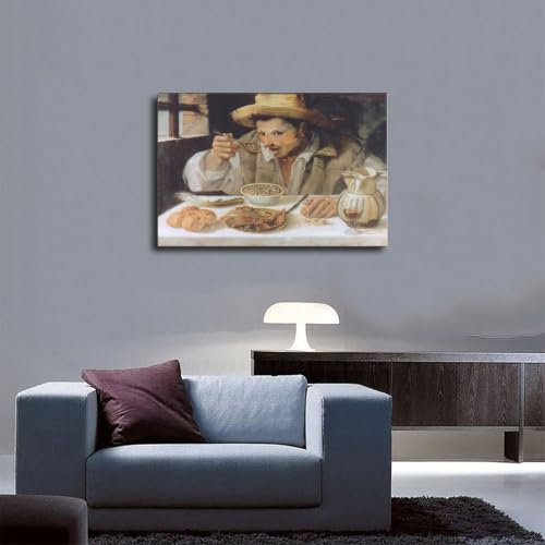 The Bean Eater Carracci impression sur toile pour rompre la monotonie