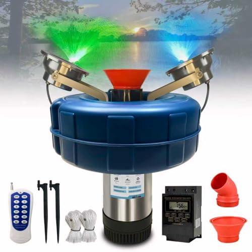 RGB LED Pond Fountain Aerator 750W with Color-Changing...