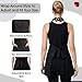 Ladybird Line 280 Black Pro Jacket Style Apron with Decorative Buttons, 2 Front Deep Zipper Pockets, Water Resistant, Hair and Bleach Resistant, Adjustable Back Belt, Hair Stylists Pet Groomers-S/M