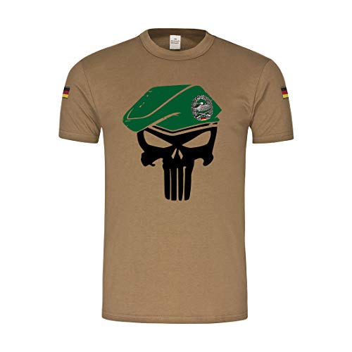 T-shirt avec motif tête de mort Bundeswehr vert XX-Large