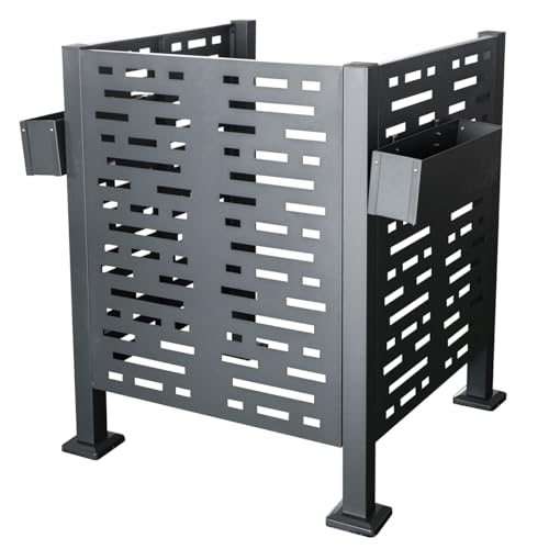 Air Conditioner Fence, 3ftx3ft Metal Outdoor Privacy Screen Fence Panels for Outside to Hide AC & Trash Enclosure, Easy Installation & Multi-Purpose Security