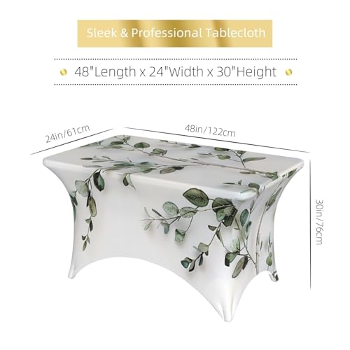 Nappe lavable 1,2m avec bords élastiques imprimée brindilles verdure blanche - 6