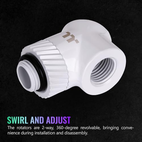 Image of Thermaltake Pacific SF 45 & 90 Degree Adapter White /DIY LCS /Fittings CL-W398-CU00WT-A