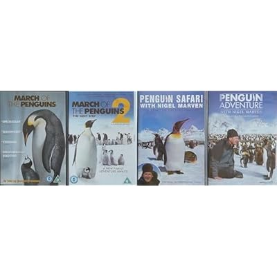 PENGUINS COMPLETE 1-4 COLLECTION 1. MARCH OF THE PENGUINS / 2. PART 2 - THE NEXT STEP / 3. PENGUIN SAFARI WITH NIGEL MARVEN / 4. PENGUIN ADVENTURE = ULTIMATE 4x DVD SET