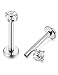 Jstyle Jewelry 316L Stainless Steel 16G 3mm CZ Labret Monroe Nose Piercing Lip Rings Studs Helix Tragus Ear Piercings 2-6 Pcs 6mm