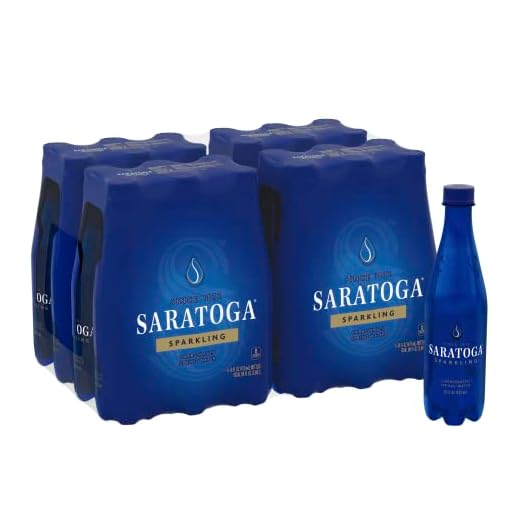 Saratoga Sparkling Spring Water Bottle PET, 16 Oz, 4 6-Pack