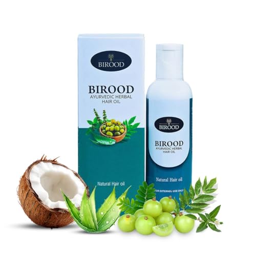 Ayurvedic Herbal Hair Oil for Men & Women | Promotes Hair Growth, Reduces Hair Fall | With Amla, Curry Leaves, Coconut, Bhringraj & Tulsi | Natural Hair Oil | 100ml