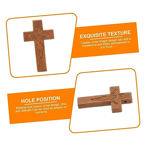 SOIMISS 300 Pçs Jesus Cruz De Madeira Mini Para Favores Mini Artesanato De Madeira Pingente Para Hom
