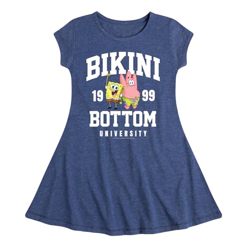 HYBRID APPAREL - Spongebob Squarepants - Bikini Bottom University - Toddler & Youth Girls Fit & Flare Dress
