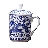 Gatuida 1 Satz Teetasse aus blauem und weißem Porzellan Vintage Kaffeetasse blaue und weiße Porzellantassen Vintage -Teetassen Teetasse aus Porzellan Trinkbecher Milchwasserbecher Keramik