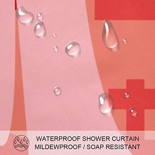 Rideau de Douche Fleurs de Prunier Imperméable pour Salle de Bain