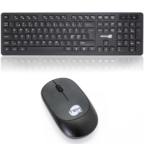 Kit souris et clavier noir sans fil 2,4G scandinave Simpletek