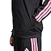 adidas Men's 3-Stripes Tricot Track Top, Black/Lucid Pink, Large