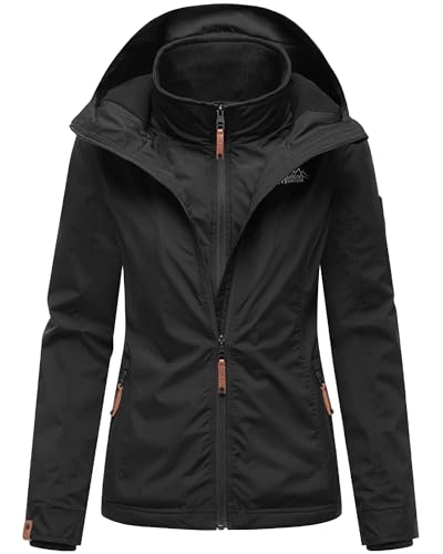 MARIKOO leicht gefütterte Damen Übergangsjacke Kurze Sommerjacke mit kuscheligem...
