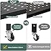 DEANIC 5 Tier Foldable Storage Shelves with Wheels, Large Capacity Shelving Unit, Freestanding Metal Wire Shelf Rack, No Assembly Organizer Rack for Garage Kitchen, Basement, Pantry(Black)
