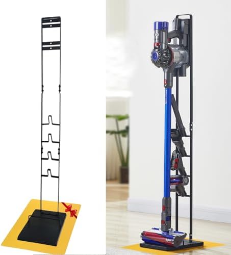 IZSOHHOME Vacuum Stand for Dyson,Vacuum Accessories Stable Metal Storage Bracket Holder for Dyson Handheld V15 V11 V10 V8 V7 V6 Cordless,DC30 DC31 DC34 DC35 DC58 DC59 DC62 DC74(Black)