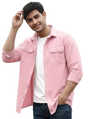 Image of Urbano Fashion Men's Cotton Full Sleeve Regular Fit Casual Solid Shirt
