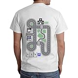 t-shirt rücken Witziges Vater Kind Geschenk. Herren TShirt aus 100% Baumwolle in Premium-Qualität. Eine Straße um bei dem Papa auf dem Rücken zu spielen während er schläft.
