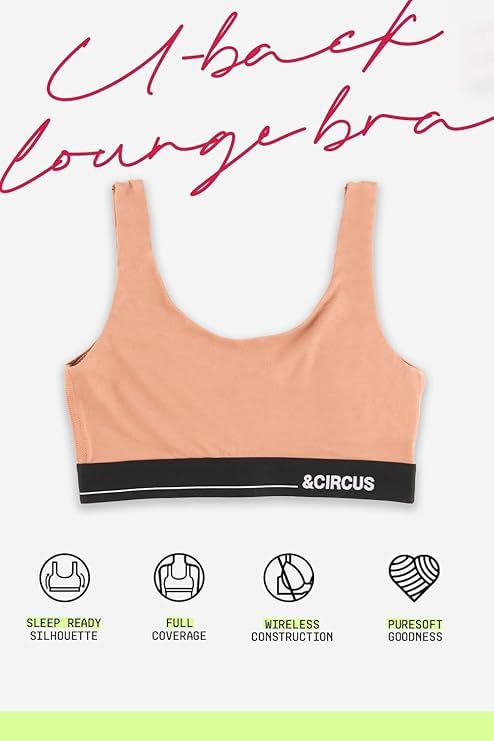Image of &Circus PureSoft Non-Padded Lounge Bra for Women | Full Coverage Active Wear Sport Bra