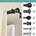AYSUM 10 Pack Curtain Rod Bracket Heavy Duty Adjustable Single Curtain Rod Holders for Maximum 1 inch Rod, Black