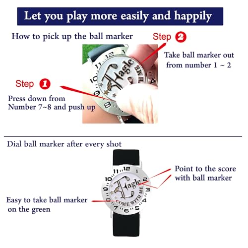 Compteur de score de golf et marqueur de balle aigle avec bracelet