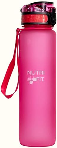 Miniatura 35 de Nutrifit Pink - Botella de agua motivacional motivacional (32 onzas) Rosa,Aqua,Azul y rosa,Transparente,Gris,Verde,Rosa Hot,Arco iris,Blanco y