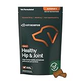 VetriScience Healthy Hip & Joint Chews, GlycoFlex Glucosamine and Green-Lipped Mussel Joint Support Supplement for Dogs, Promote Mobility and Protect Joints, Chicken, 120 Count
