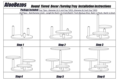 5 Tier Round Cupcake Tower Stand For 60 Cupcakes, Wooden Cake Stands With Tiered Tray Decor,Farmhouse Tiered Tray Decor,Cupcake Display For Birthday Graduation Baby Shower Tea Party #TOP6