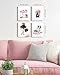Drsoum Glam Fashion Makeup Room Decor Framed Pink Beauty Girly Elegantes Bathroom Wall Art Perfume Handbags High Heels Pictures Bedroom Dorm Decorations Ready to Hang 8x10inx4pcs (Framed)