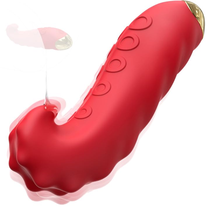 Tongue Vibrator Adult Sex Toys Bullet Licking G Spot Rose Sex Toy with 10 Vibrating Modes for Clit