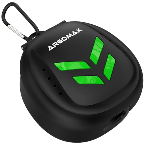 ARGOMAX Mouth Guard Case - Lip Protection, Black/Green