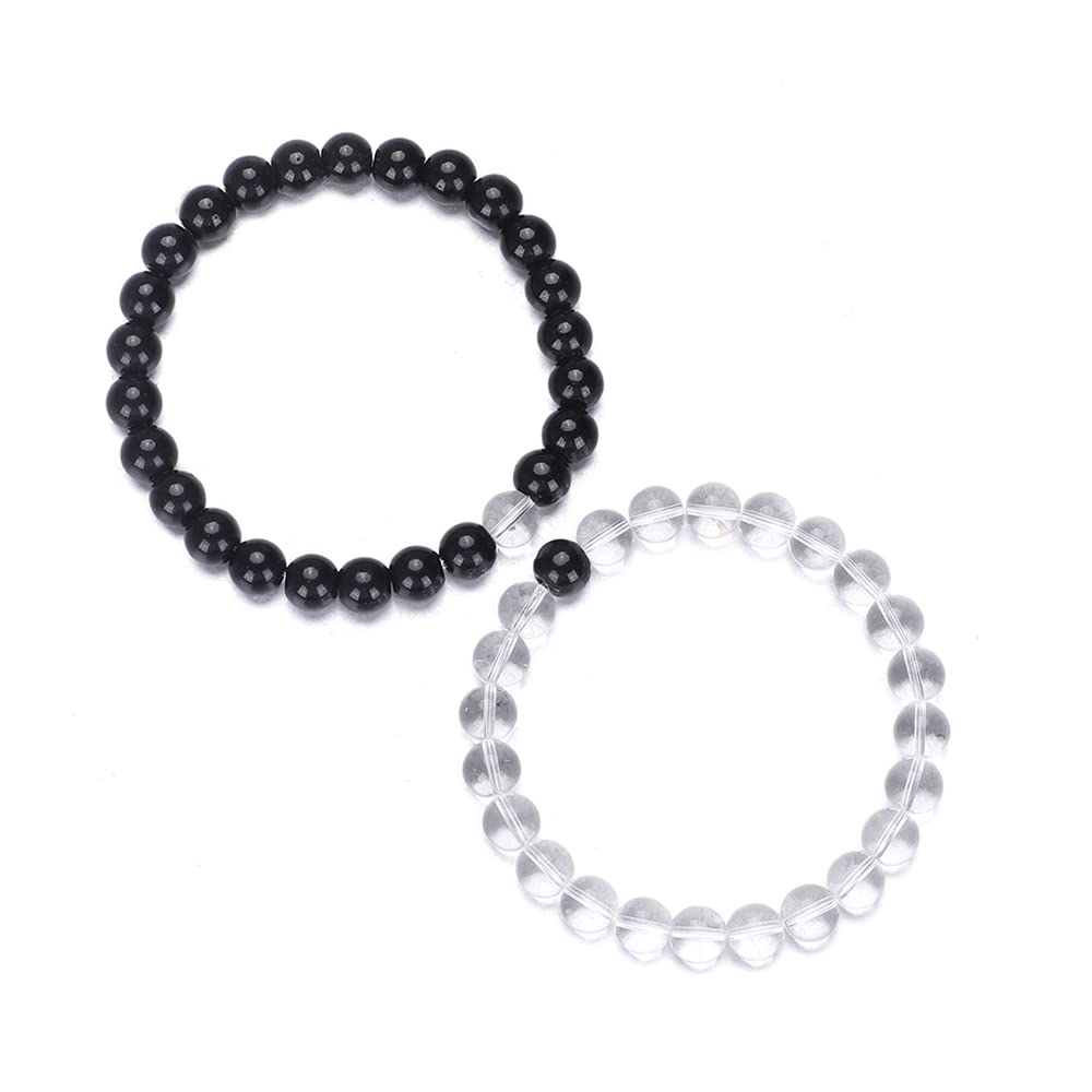 KSQS Couple Distance Bracelets for Lovers Ying Yang Balance 8 mm Beads for Christmas Birthday Valentine