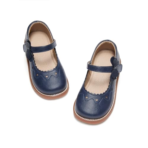 Image of Kiderence Toddler Girl Mary Jane School Uniform Dress Shoes Oxford Flats