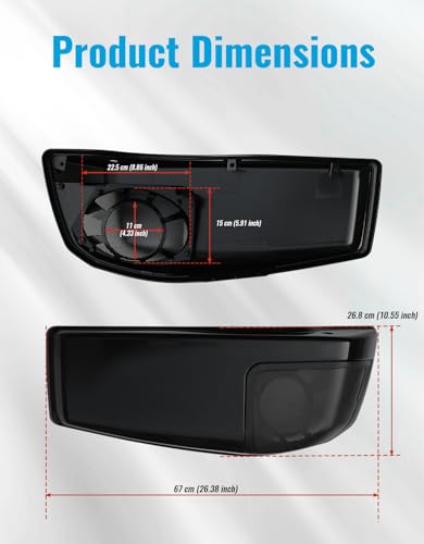 Tapas para altavoces de alforjas 6x9 pulgadas para Harley Road Glide y Street Glide (2023-2026) | Tira de sellado incluida, Negro mate, Plástico ABS, Instalación sin perforación miniatura 6