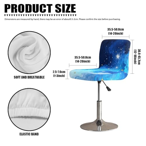 Image of Star Bar Stool Covers,4 Pack Stretch Waterproof Bar Stool Chair Cover for Dining Room Cafe Furniture Chair Seat Protectors Seat Covers