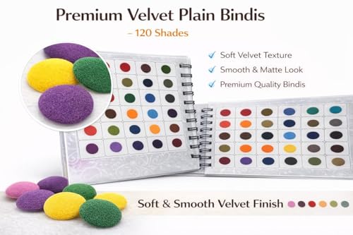 Lady Fashion Premium Spiral Book Round Multicolored Bindi – 120 Designer Bindis (7mm) | Temporary Forehead Sticker, Body Art Jewel for Women by Generic - Image 3