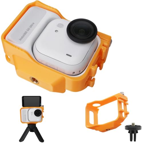 Protector para cámara Insta360 Go Ultra marco ABS naranja miniatura 1