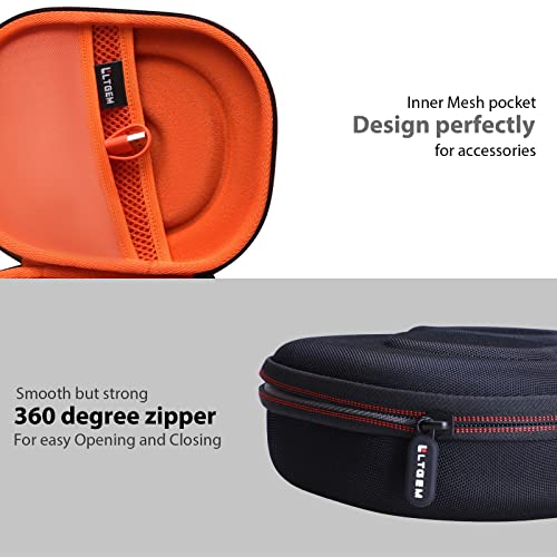 Image of L LTGEM EVA Hard Case for JBL Live 770NC /660NC /650BT /460NC /670NC /400BT /500BT and JBL Tune 770NC /710BT /720BT /760NC /700BT /750BT /510BT /660NC /520BT /500 /E45BT Bluetooth Wireless Headphone(Black+Orange)