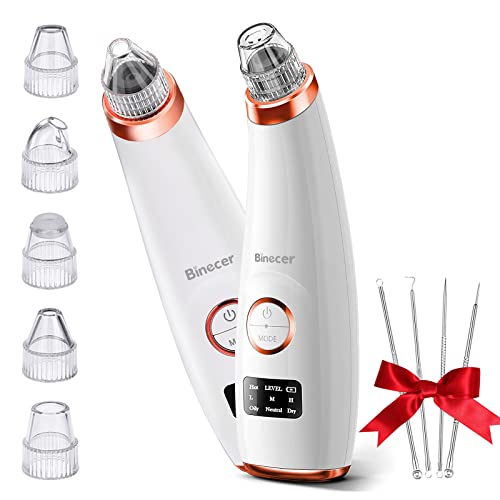 Blackhead Vacuum Remover Acne Remover,Facial Pore Cleanser Electric Acne Comedone, 3 Adjustable Suction Power, USB Rechargeable, LED Screen Blackhead Extractor Tool for Women and Men