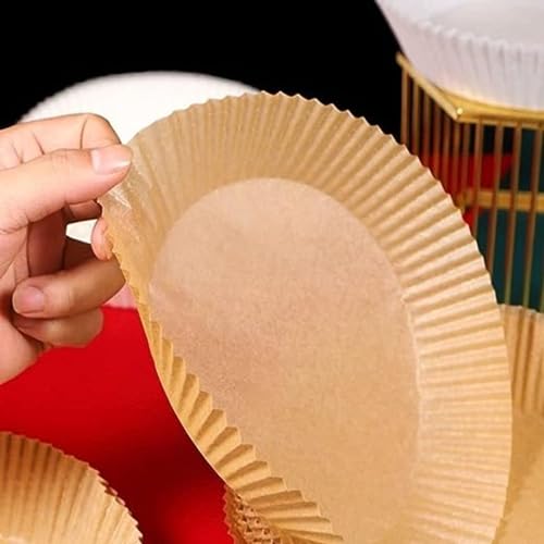 Kit c/ 50 Unidades Forma Papel Descartável Antiaderente para Airfryer Forro Tapete Protetor 20cm