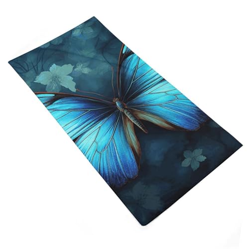 Serviette de bain légere séchage rapide imprimé papillon - 4