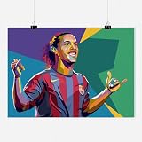 25 Artstreet Ronaldinho Poster | Fußball-Zauberer-Poster | 