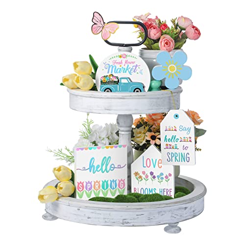 5 Pieces Spring Easter Tiered Tray Decorations
