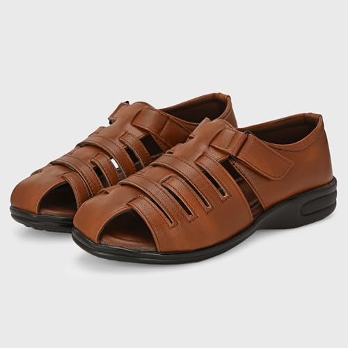 Image of Centrino Sandal for Men | Grip Insole for Stability | Modern Look with Straps | Comfortable Footwear (9780)