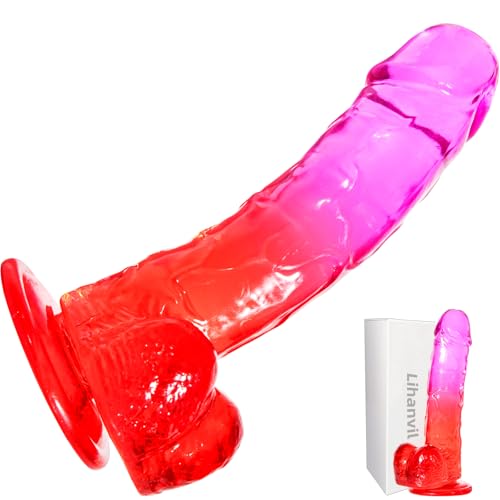 Realistic Dildo Clear Silicone 7.8